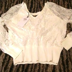 Adorable Backless Lace Sweater